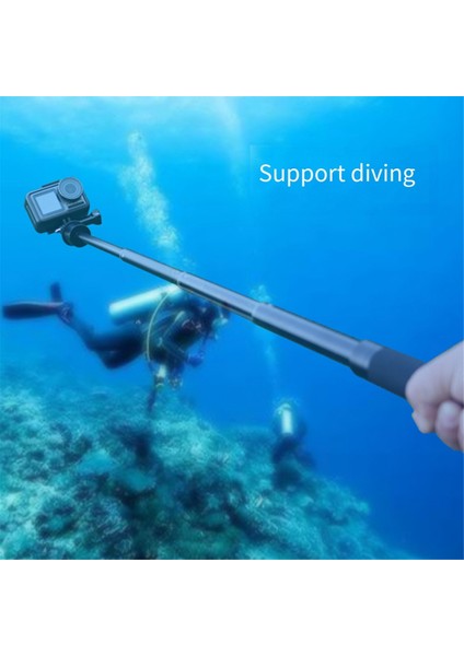 Djı Için Lenvee Action3/gopro Fotoğraf Ekipmanı Selfie Stick Bracket Teleskopik Alaşım Spor Kamera Selfie Stick (Yurt Dışından) modelleri