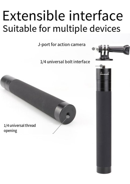 Djı Için Lenvee Action3/gopro Fotoğraf Ekipmanı Selfie Stick Bracket Teleskopik Alaşım Spor Kamera Selfie Stick (Yurt Dışından) fırsatları