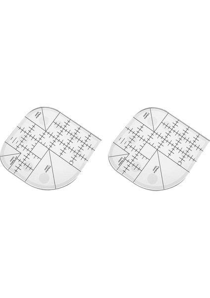 Çok Fonksiyonlu Açılı Kesme Cetveli Akrilik Anti-Slip Dikiş Cetveli Yuvarlak Kenar Şablon Cetveli Diy Dikiş Patchwork Cetvel (Yurt Dışından)