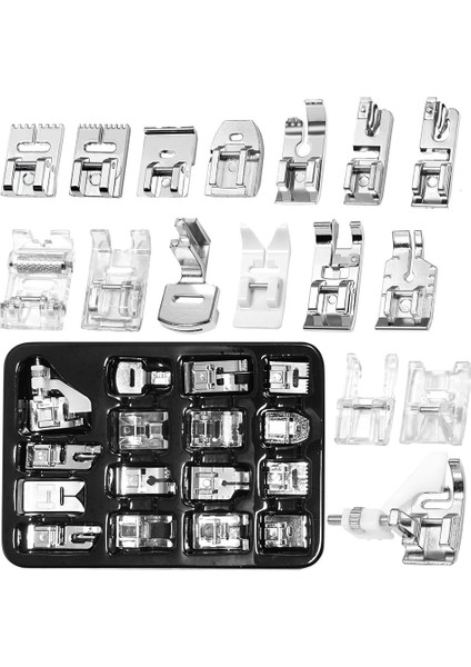 16 Adet Dikiş Makinesi Baskısı Ayakları Seti, Dikiş Makinesi Ayağı Kardeşi Için Uygun, Şarkıcı/janome/babylock (Yurt Dışından) fiyatları