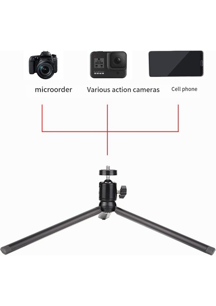 Osmo/gopro Ant Dslr Kamera Tripod Braket Cep Telefonu Selfie Masa Canlı Alüminyum Alaşım Tripod, A Için Lenvee (Yurt Dışından) modelleri