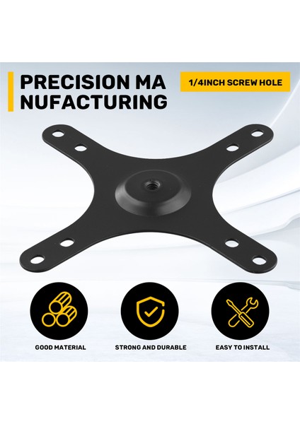 Taşınabilir Monitör Montaj Plakası Vesa Vesa 1/4 Inç Vidalı Delik - 100X100MM 75X75MM, M4 Vida Set Duvar Montajı Tutucu (Yurt Dışından) indirimleri