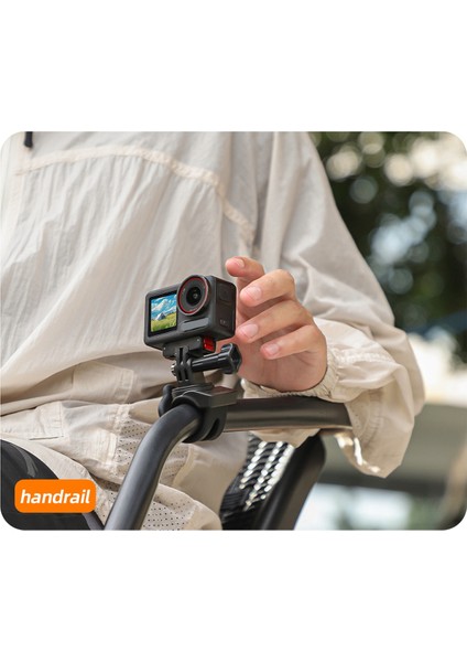 Eylem Kamera Montajı Ayarlanabilir Mini Esnek Braket Djı Action 5 Pro Gopro 13 INSTA360 Go 3s Aksesuarları Siyah (Yurt Dışından)