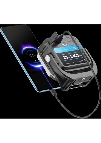 Martvsen R7 Pro Taşınabilir Manyetik Dolgu Işık Bi-Renk 28W Kameralı LED Video Işığı 5400MAH Lamba Fotoğraf Dolgu Işığı (Yurt Dışından)