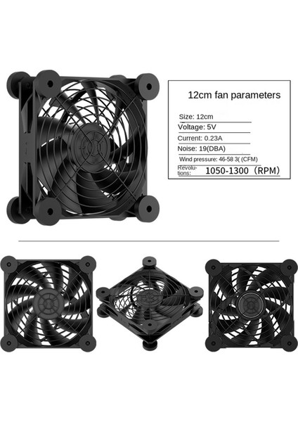 Bilgisayar Pc Kasa Fan Fan USB Powered 5V Sessiz Şasi Soğutucu Yönlendirici Soğutma Vidaları Koruyucu Net (Yurt Dışından) fiyatları