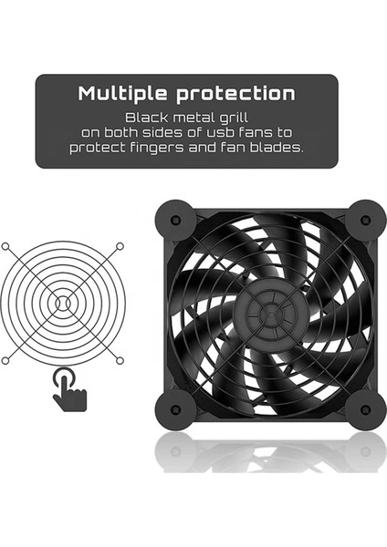 Bilgisayar Pc Kasa Fan Fan USB Powered 5V Sessiz Şasi Soğutucu Yönlendirici Soğutma Vidaları Koruyucu Net (Yurt Dışından) indirimleri