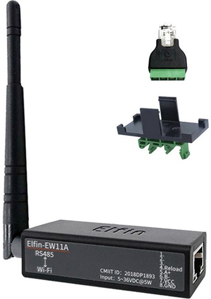 Elfin Seri Port RS485-WIFI Cihaz Sunucu Modülü Dönüştürücü ELFIN-E-EW11A Modbus Protokolü Veri Aktarımı Wıfı Aracılığıyla (Yurt Dışından)