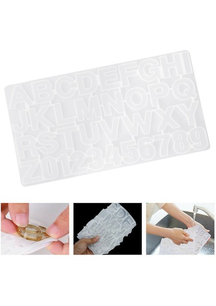 Alfabe Harf Reçine Kalıp Kitleri Sayı Silikon Kalıp Anahtarlık Mücevher Kolye Döküm Yapmak Dıy Zanaat (Yurt Dışından) indirimleri