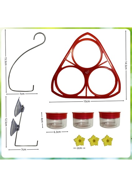 Kuş Besleyici, Güçlü Vantuz Kuş Besleyici 3 Besleme Portu, Temizlenmesi Kolay ve Doldurulması Plastik (Yurt Dışından) fiyatları