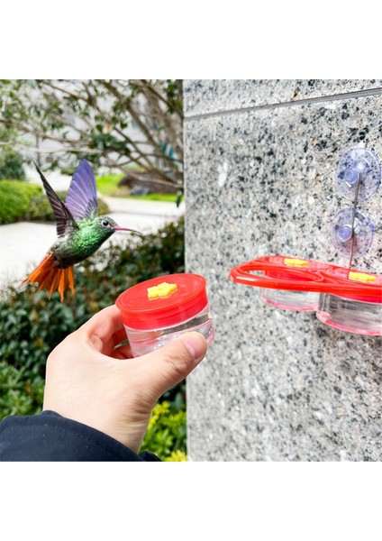 Kuş Besleyici, Güçlü Vantuz Kuş Besleyici 3 Besleme Portu, Temizlenmesi Kolay ve Doldurulması Plastik (Yurt Dışından) modelleri