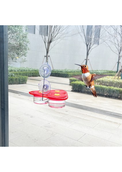 Kuş Besleyici, Güçlü Vantuz Kuş Besleyici 3 Besleme Portu, Temizlenmesi Kolay ve Doldurulması Plastik (Yurt Dışından) indirimleri