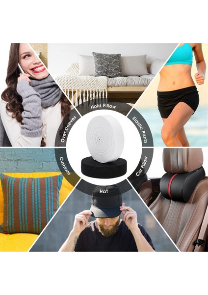 2 Adet Örgü Dikiş Için Elastik Bantlar Dikme Streç Düz Elastik Kord Geniş Örgülü Elastik Makara Diy Işçilik Aletleri (Yurt Dışından) fırsatları