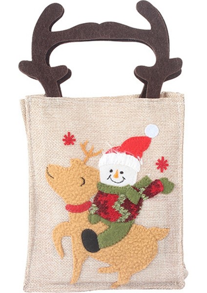 Elk-Pattern Xmas Candy Hediye Çantaları Antler Şekilli Tutamaklı Hediye Paketleme Çantası, Yeni Yıl, Okul Sınıfları ve Parti Favorları (Yurt Dışından) modelleri