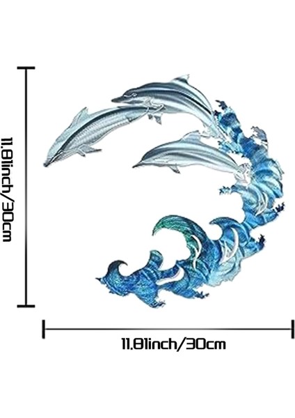 Metal Dolphin Sprey Duvar Dekoru, Yunus Duvar Sanatı Dekorasyonu, Metal Sprey Duvar Sanatı, Akvaryum Okyanus Duvarı Dekoru Home-A Için (Yurt Dışından) fiyatları