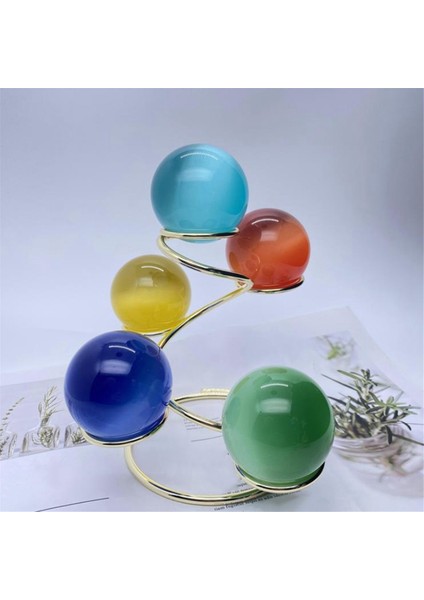 Metal 5 Top Base Doğal Kristal Küre Stand Yumurta Tutucu Ekran Ev Ofis Dekoru Hediyeleri Çok Ball Spiral Braket-A (Yurt Dışından) fırsatları