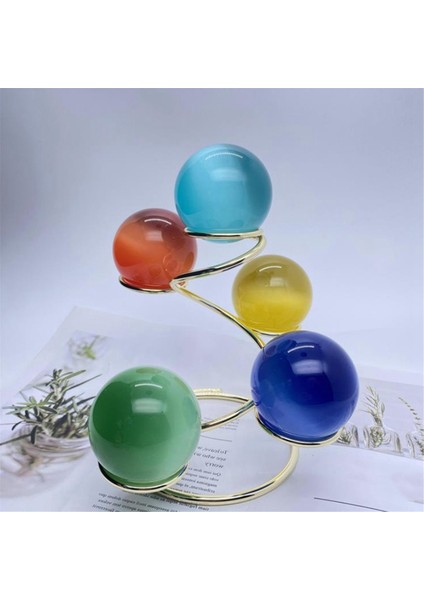 Metal 5 Top Base Doğal Kristal Küre Stand Yumurta Tutucu Ekran Ev Ofis Dekoru Hediyeleri Çok Ball Spiral Braket-A (Yurt Dışından) indirimleri