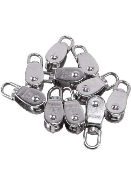 Vinç Kasnak Bloğu M15 Kaldırma Vinci Döner Kanca Tek Kasnak Bloğu Askılı Tel Çekme Tekerleği 10 Adet (Yurt Dışından)