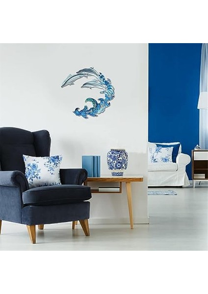 Metal Dolphin Sprey Duvar Dekoru, Yunus Duvar Sanatı Dekorasyonu, Metal Sprey Duvar Sanatı, Akvaryum Okyanus Duvarı Dekoru Home-A Için (Yurt Dışından) modelleri