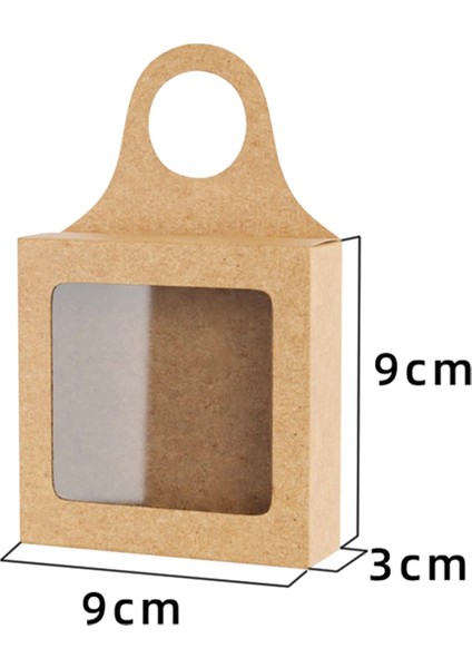 50PCS Kraft Kağıt Şarap Şişesi Kutusu Pencereli Noel Düğün Şarap Aksesuar Setleri Için Katlanabilir Şarap Şeker Kutuları (Yurt Dışından)