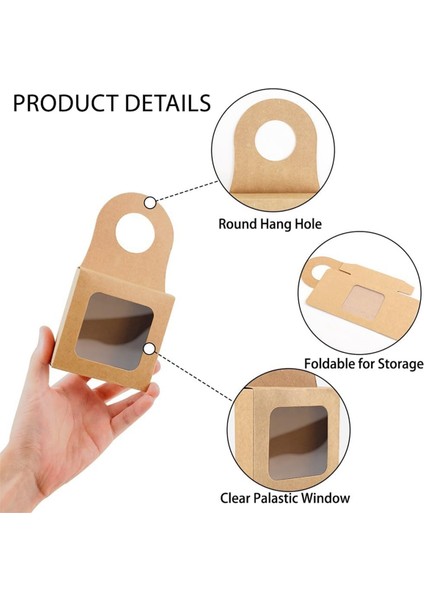 50PCS Kraft Kağıt Şarap Şişesi Kutusu Pencereli Noel Düğün Şarap Aksesuar Setleri Için Katlanabilir Şarap Şeker Kutuları (Yurt Dışından) fırsatları