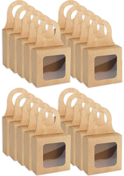 50PCS Kraft Kağıt Şarap Şişesi Kutusu Pencereli Noel Düğün Şarap Aksesuar Setleri Için Katlanabilir Şarap Şeker Kutuları (Yurt Dışından) indirimleri