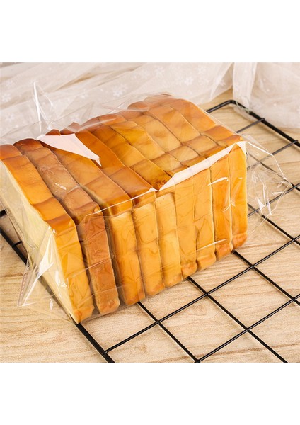 100PCS Plastik Atıştırmalık Çantalar Berrak Kızarmış Ekmek Ambalaj Çantaları Kurabiye Çantaları Şeker Torbaları Bükülme Parti Lehine Çantalar (Yurt Dışından) fırsatları