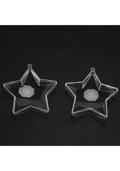 10 Set 80MM Dıy Doldurabilen Toplar Temiz Plastik Süsler Toplar Noel Ağacı Süsü Bible Parti Malzemeleri (Yıldız Şekli) (Yurt Dışından) indirimleri