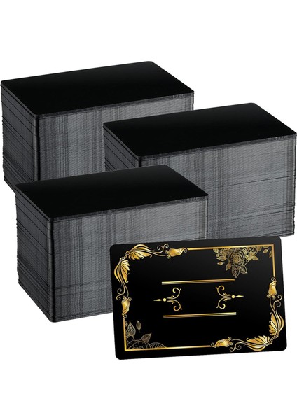 550 Pcs Metal Kartvizler Gravür Alüminyum Plakalar Çok Amaçlı Metal Sayfaların Üretilmesi Için 0.01 Inç Kalınlığında, Siyah (Yurt Dışından)