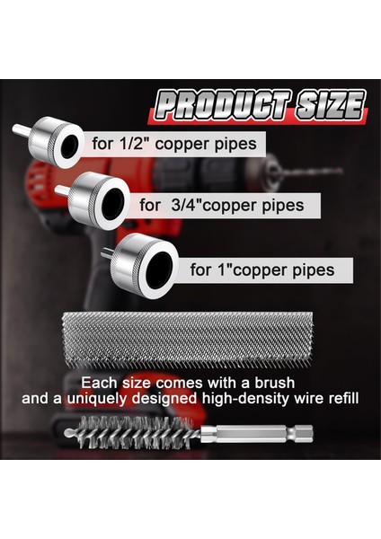 Profesyonel Bakır Boru Temizleyici Seti, 1/2 3/4 1 Inç Bakır Boru Temizleyici (Yurt Dışından) fiyatları