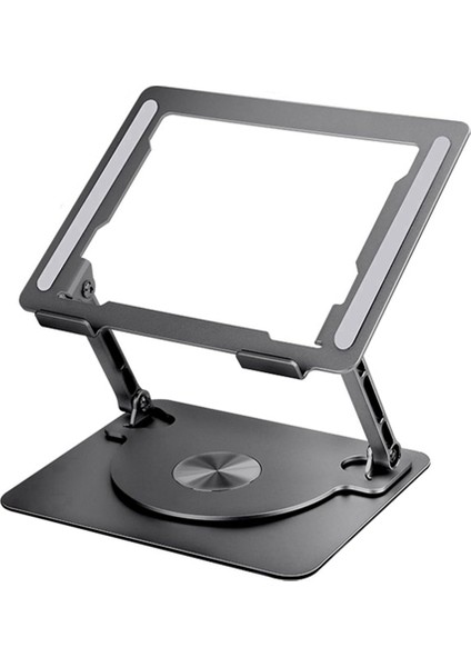 Isı Dağıtım Bilgisayar Standı Kaldırma 360 ° Dönen Dizüstü Bilgisayar Ipad MacBook Huawei Lenovo Bilgisayar Gri (Yurt Dışından)