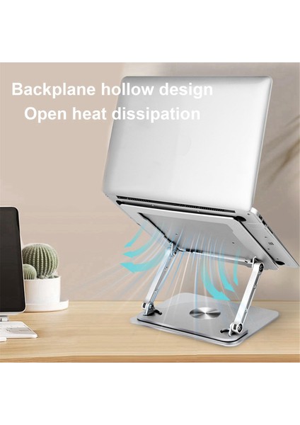 Isı Dağıtım Bilgisayar Standı Kaldırma 360 ° Dönen Dizüstü Bilgisayar Ipad MacBook Huawei Lenovo Bilgisayar Gri (Yurt Dışından) fiyatları