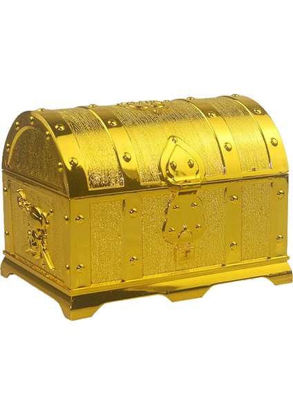 Altın Püskürtmeli Av Korsan Gizli Kutu Plastik Dekoratif Ev Oyunu Çocuklar Için Retro Parti Dekorasyon Hediyeleri (Yurt Dışından)