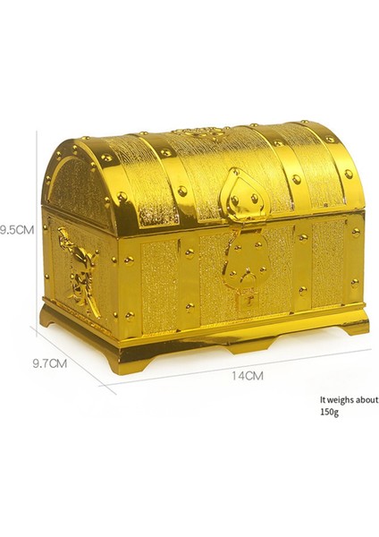 Altın Püskürtmeli Av Korsan Gizli Kutu Plastik Dekoratif Ev Oyunu Çocuklar Için Retro Parti Dekorasyon Hediyeleri (Yurt Dışından) fiyatları