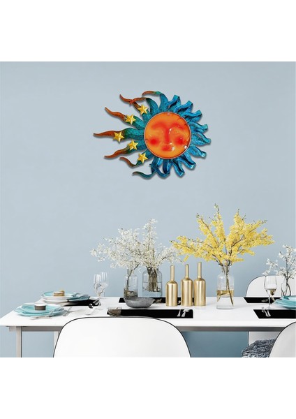 Metal Güneş Duvar Dekoru - Açık Metal Duvar Sanatı Patio Güneş Duvar Sanatı Asılı Dekorasyon Kapalı ve Açık (Yurt Dışından) fiyatları