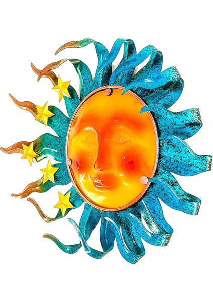 Metal Güneş Duvar Dekoru - Açık Metal Duvar Sanatı Patio Güneş Duvar Sanatı Asılı Dekorasyon Kapalı ve Açık (Yurt Dışından) modelleri