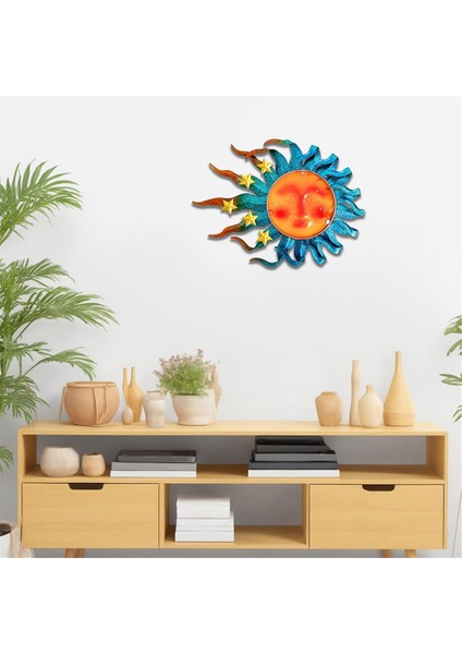 Metal Güneş Duvar Dekoru - Açık Metal Duvar Sanatı Patio Güneş Duvar Sanatı Asılı Dekorasyon Kapalı ve Açık (Yurt Dışından) indirimleri