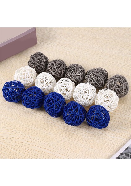 15PCS Rattan Topları Dekoratif Top Küre Vazo Dolgu Maddeleri Masa Dekoru, Tavan Orb Asma Topu Süslemeleri Için (Yurt Dışından)