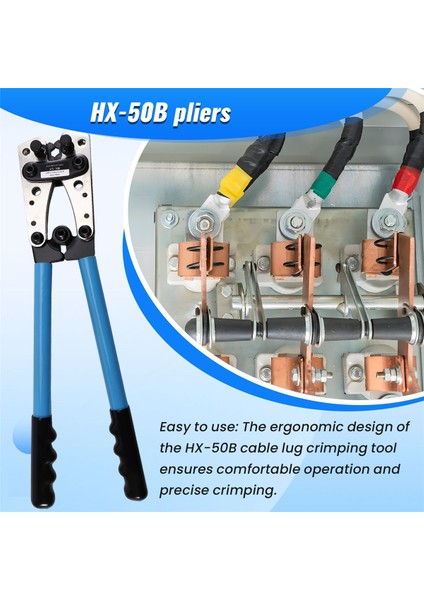 Ağır Hizmet Tipi Kablo Bağlantıları Için HX-50B Kablo Pabucu Sıkma Aleti Seti (Yurt Dışından) indirimleri