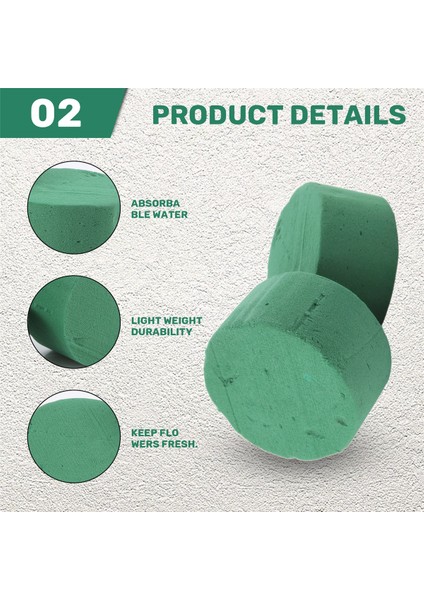10PCS Düğün Koridoru Dıy Craft Çiçek Düzenlemesi Su Emici Ev Bahçe Yeşil Çiçek Köpüğü Taze Tutma Yuvarlak Tuğla (Yurt Dışından) indirimleri