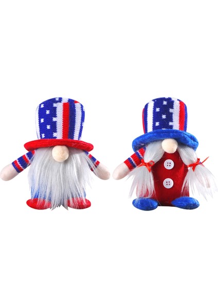 Dört Temmuz Gnomes Dekor - Kırmızı Beyaz ve Mavi Vatansever Dekor Hediyesi - Masalar Için Bağımsızlık Günü Centerpieces Dekor (Yurt Dışından)