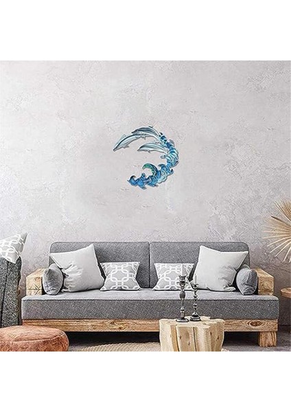 Metal Dolphin Sprey Duvar Dekoru, Yunus Duvar Sanatı Dekorasyonu, Metal Sprey Duvar Sanatı, Ev B Için Akvaryum Okyanus Duvar Dekoru (Yurt Dışından) indirimleri