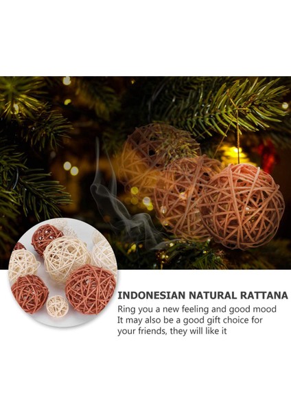 12PCS Rattan Topları Dekoratif Top Küre Vazo Dolgu Maddeleri Masa Dekoru, Tavan Küre Asma Topu Dekorasyonlar Için (Yurt Dışından) modelleri