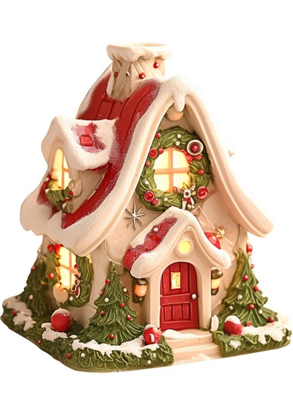 Noel Snow House Reçine Süsleri Ev Masaüstü Aromaterapi Tatil Atmosfer Süslemeleri (Yurt Dışından)
