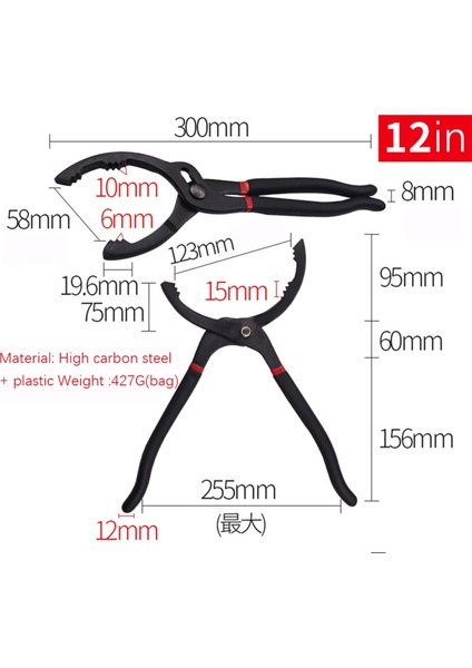 Araba Yağ Filtresi Pensesi Kelepçe Tipi Anahtar Yağ Filtresi Çıkarma 10 Inç (Yurt Dışından) indirimleri