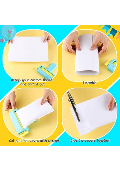 Kağıt Kıvırıcı, 9 Inç Makas, Ince Mürekkep Püskürtmeli Kağıt 100 Yaprak Mavi (Yurt Dışından) indirimleri