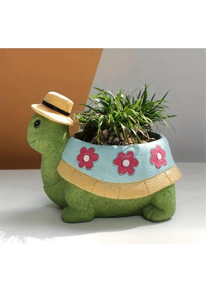 Sevimli Kaplumbağa Saksı Ekici Kapalı ve Açık Etli Bitki Kapları, Bitkiler Masası Ekran Reçine Kapları Çiçek (Yurt Dışından) fiyatları