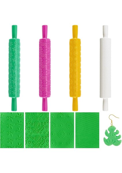 4 Parçalı Kil Modelleme Desen Silindirleri Seti - Kendin Yap El Yapımı (Yurt Dışından) fiyatları