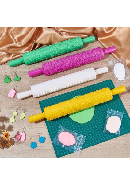 4 Parçalı Kil Modelleme Desen Silindirleri Seti - Kendin Yap El Yapımı (Yurt Dışından) indirimleri