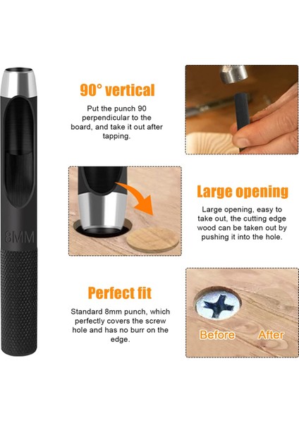 Ahşap Için 5 Parça Havşa Matkap Ucu Seti 8mm Saplı Hss Ahşap Vida (Yurt Dışından) modelleri