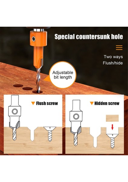 Ahşap Için 5 Parça Havşa Matkap Ucu Seti 8mm Saplı Hss Ahşap Vida (Yurt Dışından) fırsatları